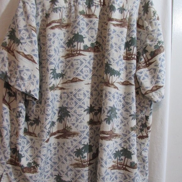 ST JOHN'S BAY MEN'S PRINTED DRESS SHIRT SIZE 3XLT PALM TREES COLLARED SI… - Picture 7 of 8